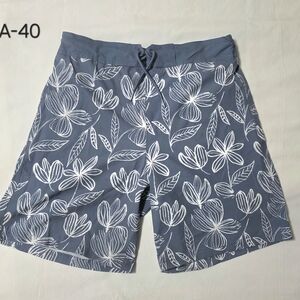 Men's Floral Pattern Hybrid Shorts - Blue